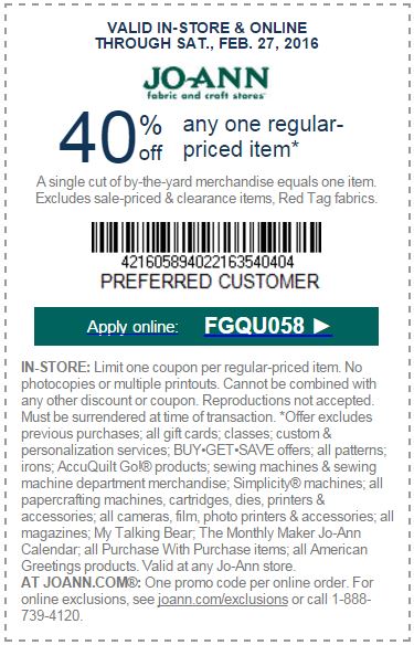 Joann Printable Coupon Couponpark Blog